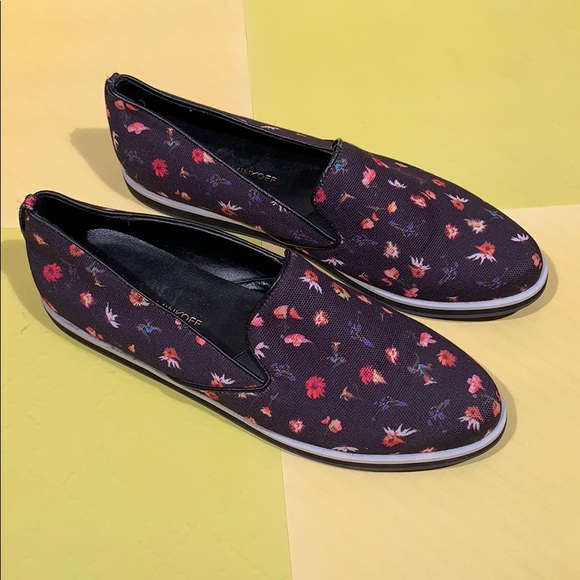 Rebecca Minkoff Floral Black Canvas Shoes 7.5 - Picture 2 of 6